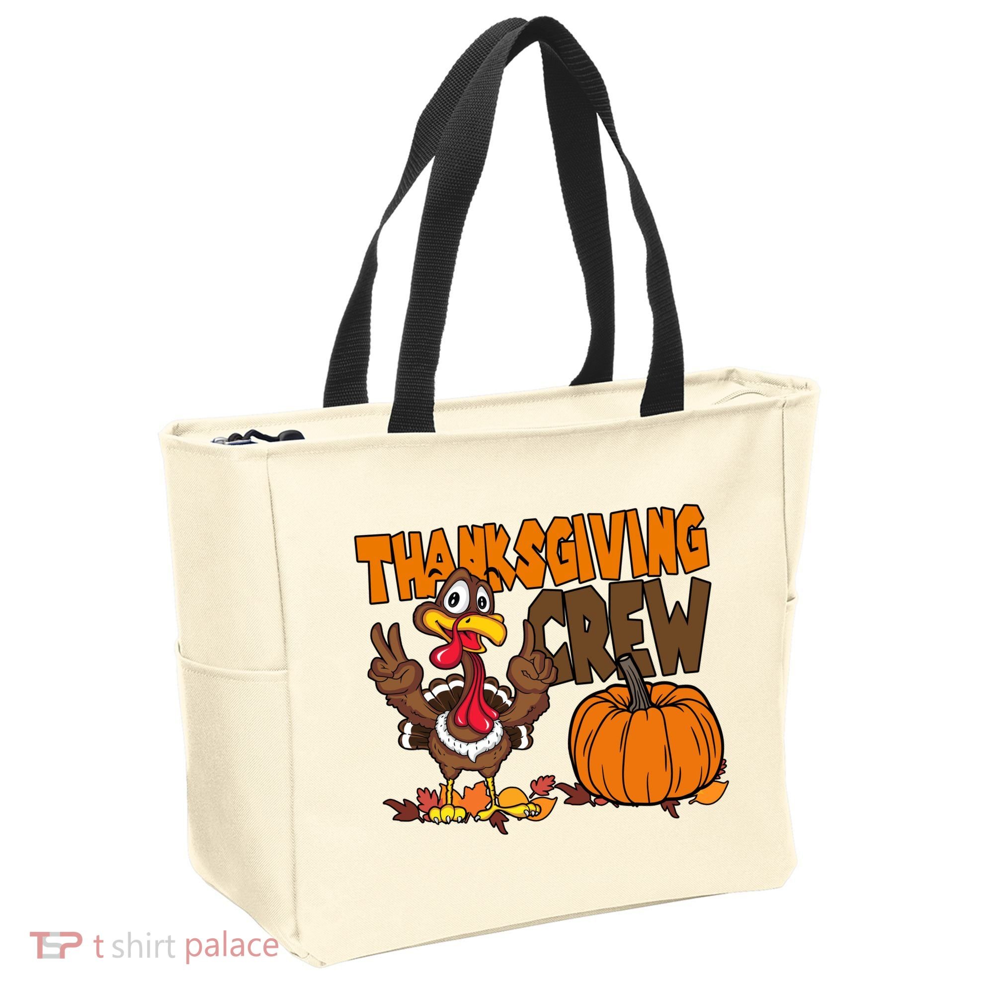 Thanksgiving Crew Funny Turkey Fall Tote Bag