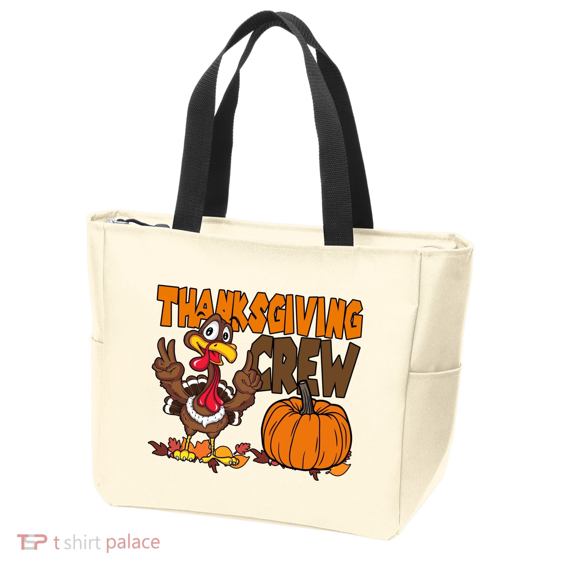 Thanksgiving Crew Funny Turkey Fall Tote Bag