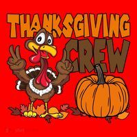 Thanksgiving Crew Funny Turkey Fall Santa Hat thumb 1