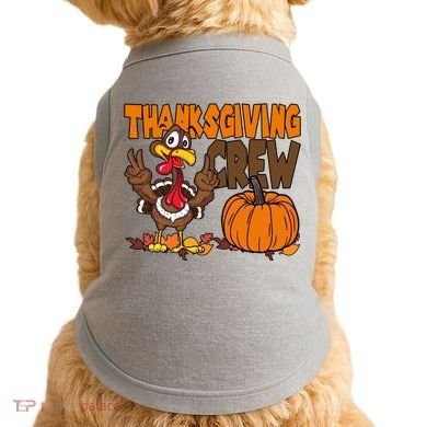 Thanksgiving Crew Funny Turkey Fall Doggie Tank