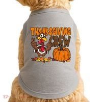 Thanksgiving Crew Funny Turkey Fall Doggie Tank thumb 0