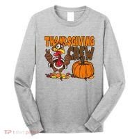 Thanksgiving Crew Funny Turkey Fall Long Sleeve Shirt thumb 0