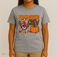 Thanksgiving Crew Funny Turkey Fall T-Shirt thumb 4