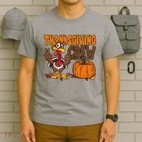 Thanksgiving Crew Funny Turkey Fall T-Shirt thumb 6