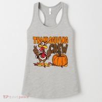 Thanksgiving Crew Funny Turkey Fall Women's Tank Top thumb 0