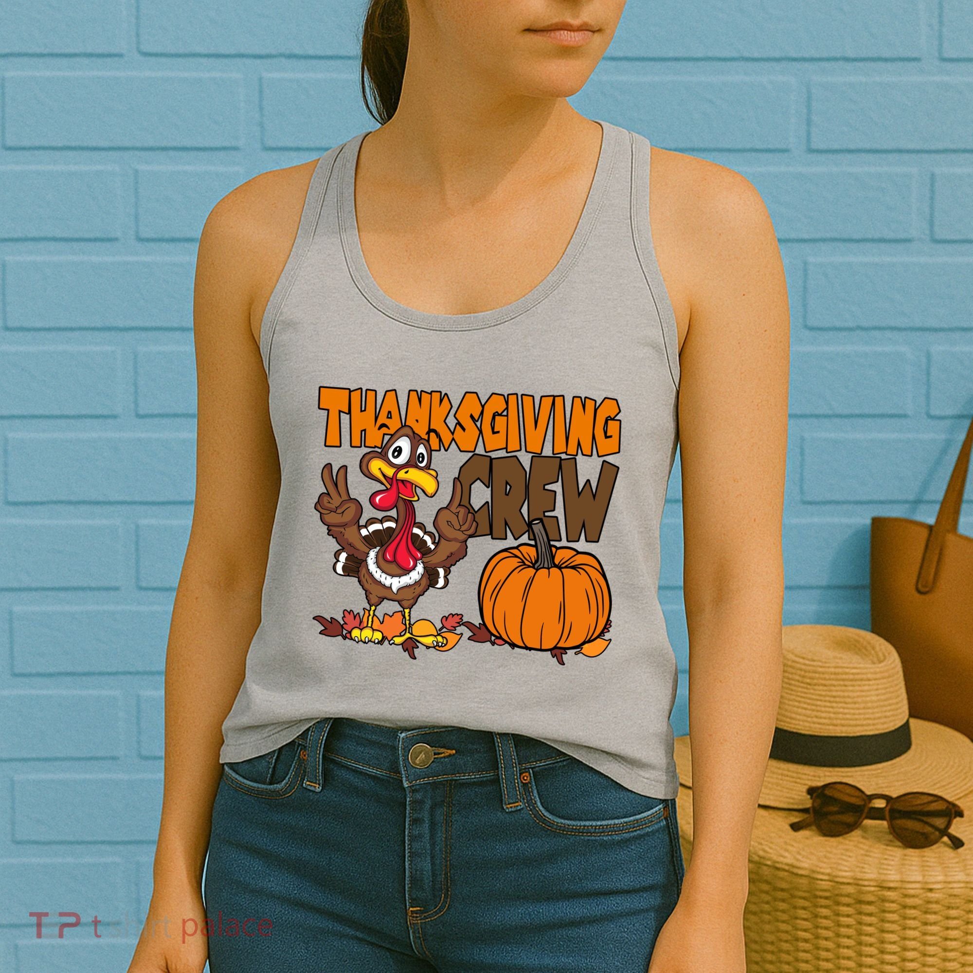Thanksgiving Crew Funny Turkey Fall Women's Tank Top
