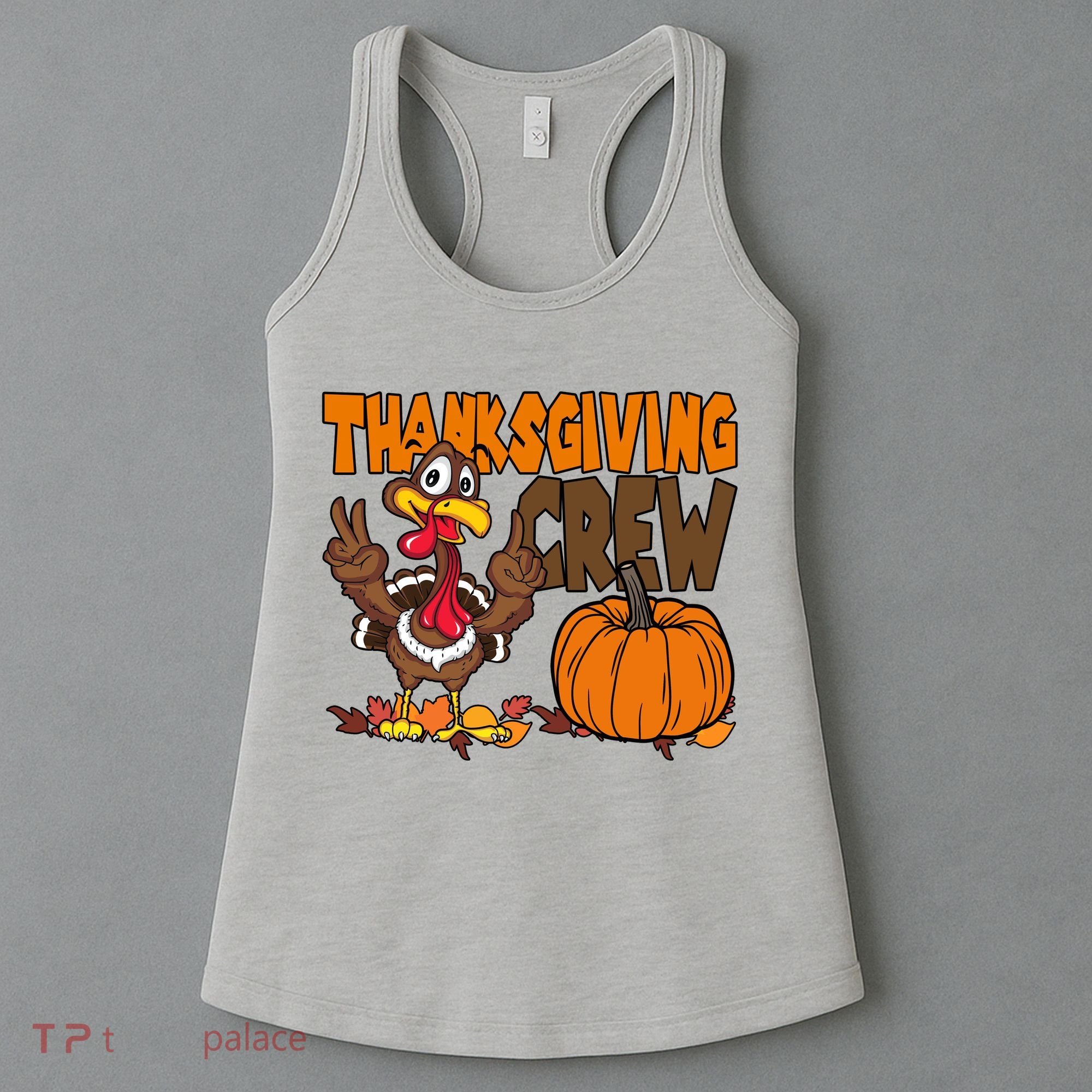 Thanksgiving Crew Funny Turkey Fall Women's Tank Top