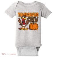 Thanksgiving Crew Funny Turkey Fall Baby Bodysuit thumb 0