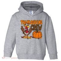Thanksgiving Crew Funny Turkey Fall Toddler Hoodie thumb 0