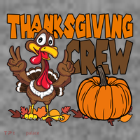 Thanksgiving Crew Funny Turkey Fall Toddler Hoodie thumb 2