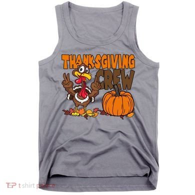 Thanksgiving Crew Funny Turkey Fall Tank Top
