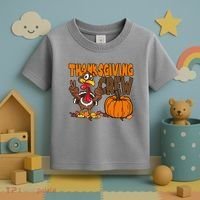 Thanksgiving Crew Funny Turkey Fall Toddler T-Shirt thumb 3