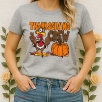 Thanksgiving Crew Funny Turkey Fall Women's T-Shirt thumb 2