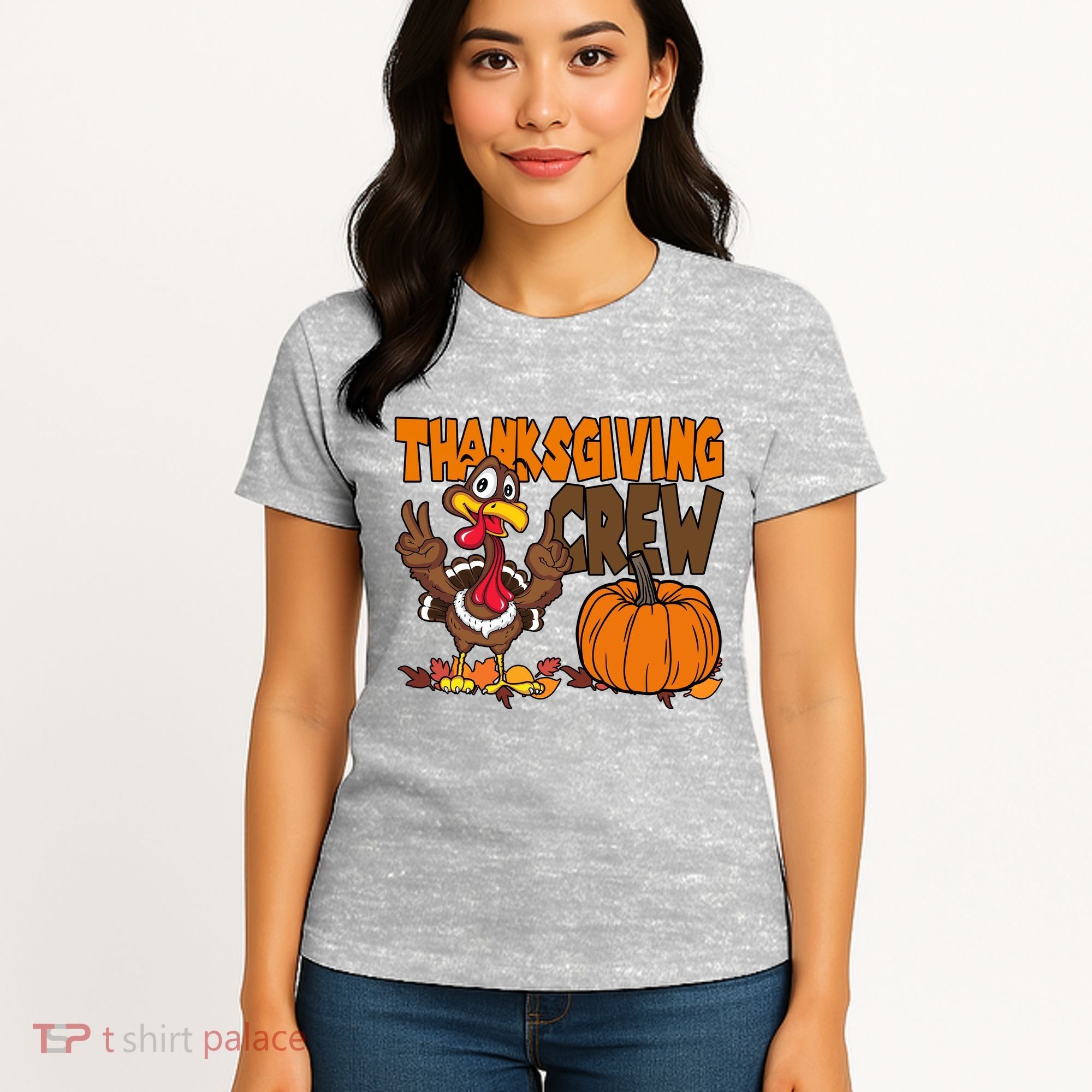 Thanksgiving Crew Funny Turkey Fall Women's T-Shirt