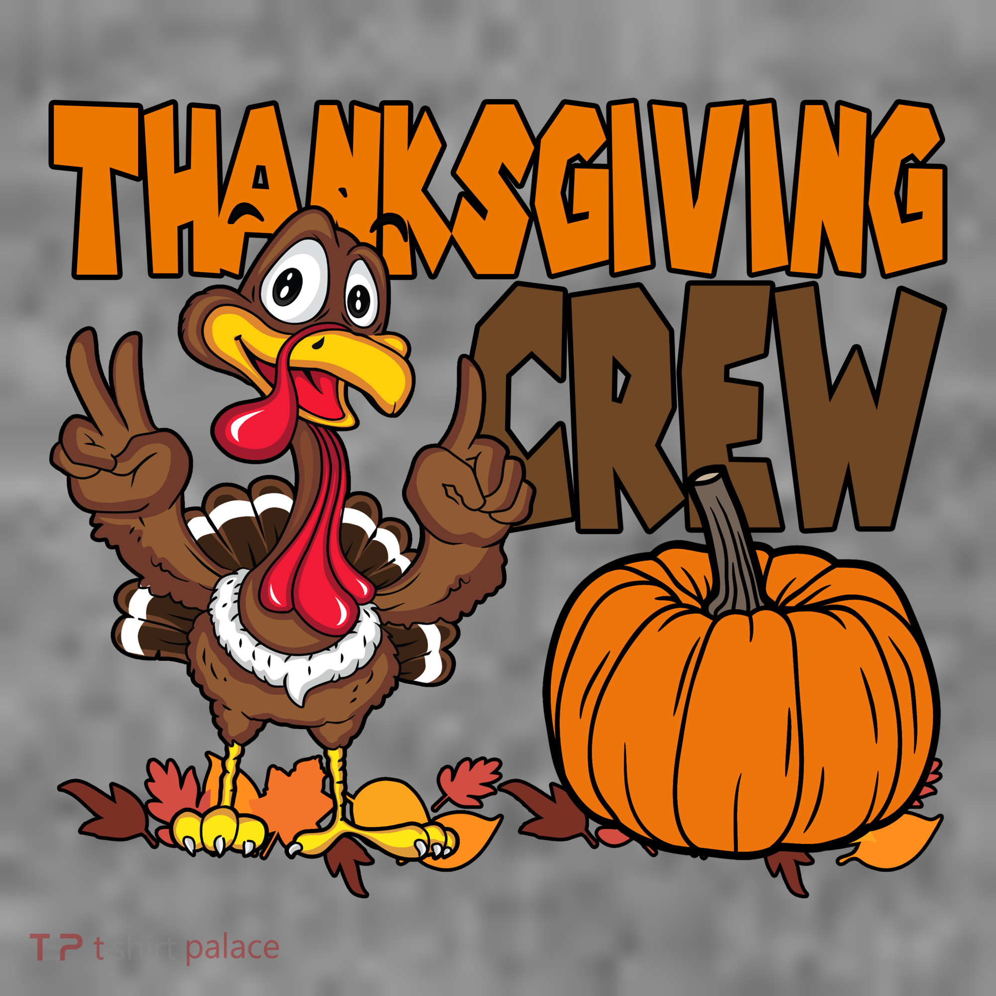 Thanksgiving Crew Funny Turkey Fall Kids Hoodie