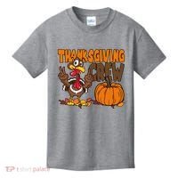 Thanksgiving Crew Funny Turkey Fall Kids T-Shirt thumb 0