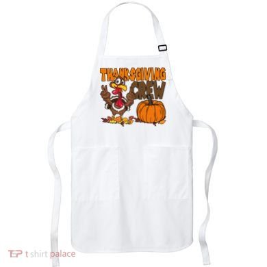 Thanksgiving Crew Funny Turkey Fall Apron