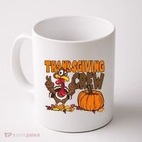 Thanksgiving Crew Funny Turkey Fall Coffee Mug thumb 0