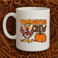 Thanksgiving Crew Funny Turkey Fall Coffee Mug thumb 2