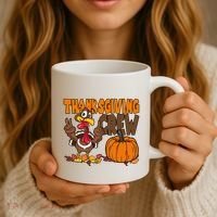 Thanksgiving Crew Funny Turkey Fall Coffee Mug thumb 3