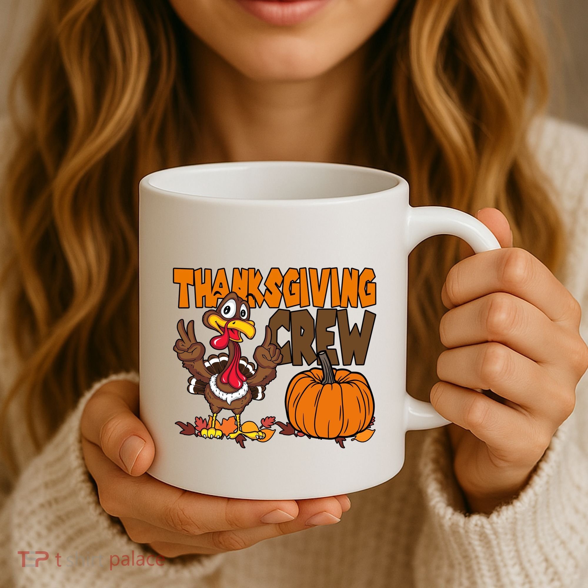 Thanksgiving Crew Funny Turkey Fall Coffee Mug