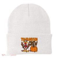Thanksgiving Crew Funny Turkey Fall Beanie thumb 0