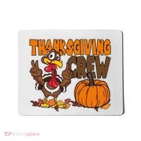 Thanksgiving Crew Funny Turkey Fall Mousepad thumb 0