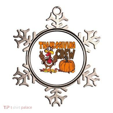 Thanksgiving Crew Funny Turkey Fall Ornament