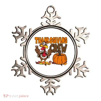 Thanksgiving Crew Funny Turkey Fall Ornament