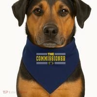 The Commissioner Football Logo USA-Made Doggie Bandana thumb 1