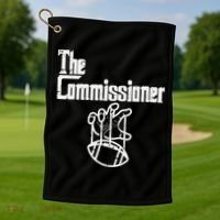 The Commissioner Fantasy Football Commish FFL Golf Towel thumb 1