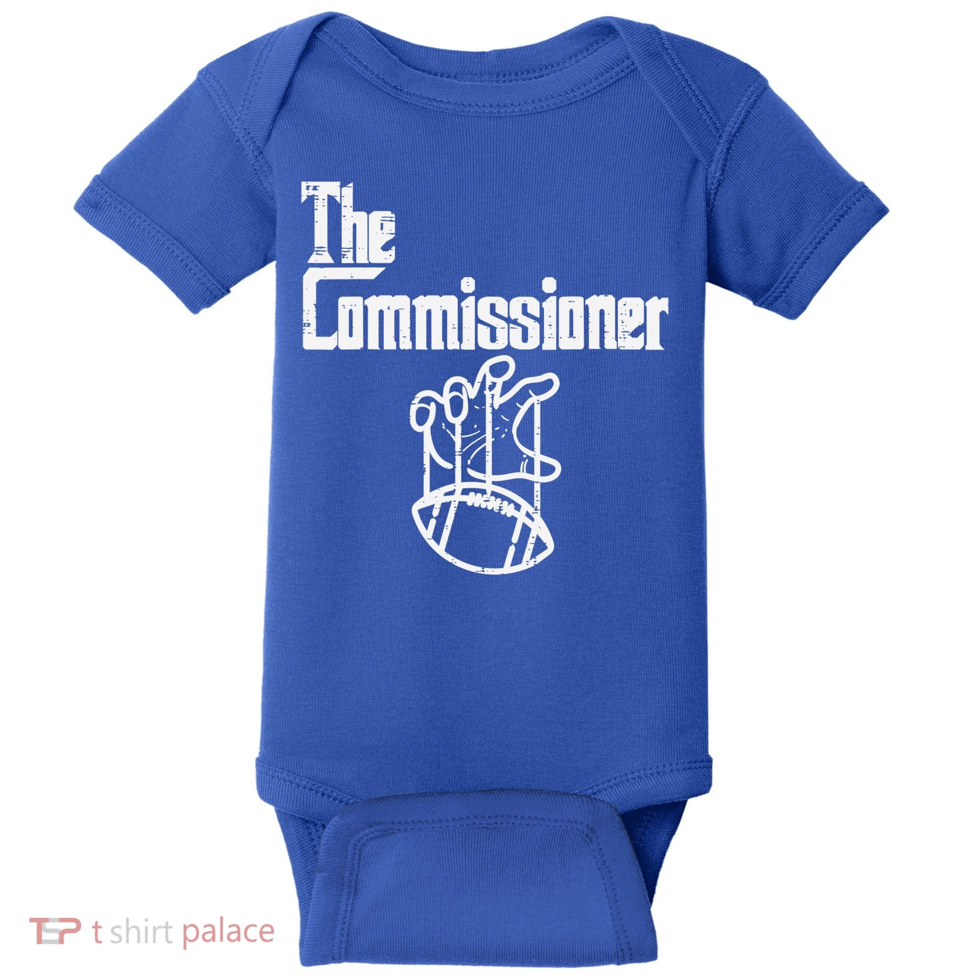 The Commissioner Fantasy Football Commish FFL Baby Bodysuit