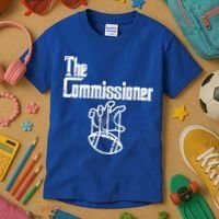 The Commissioner Fantasy Football Commish FFL Kids T-Shirt thumb 3