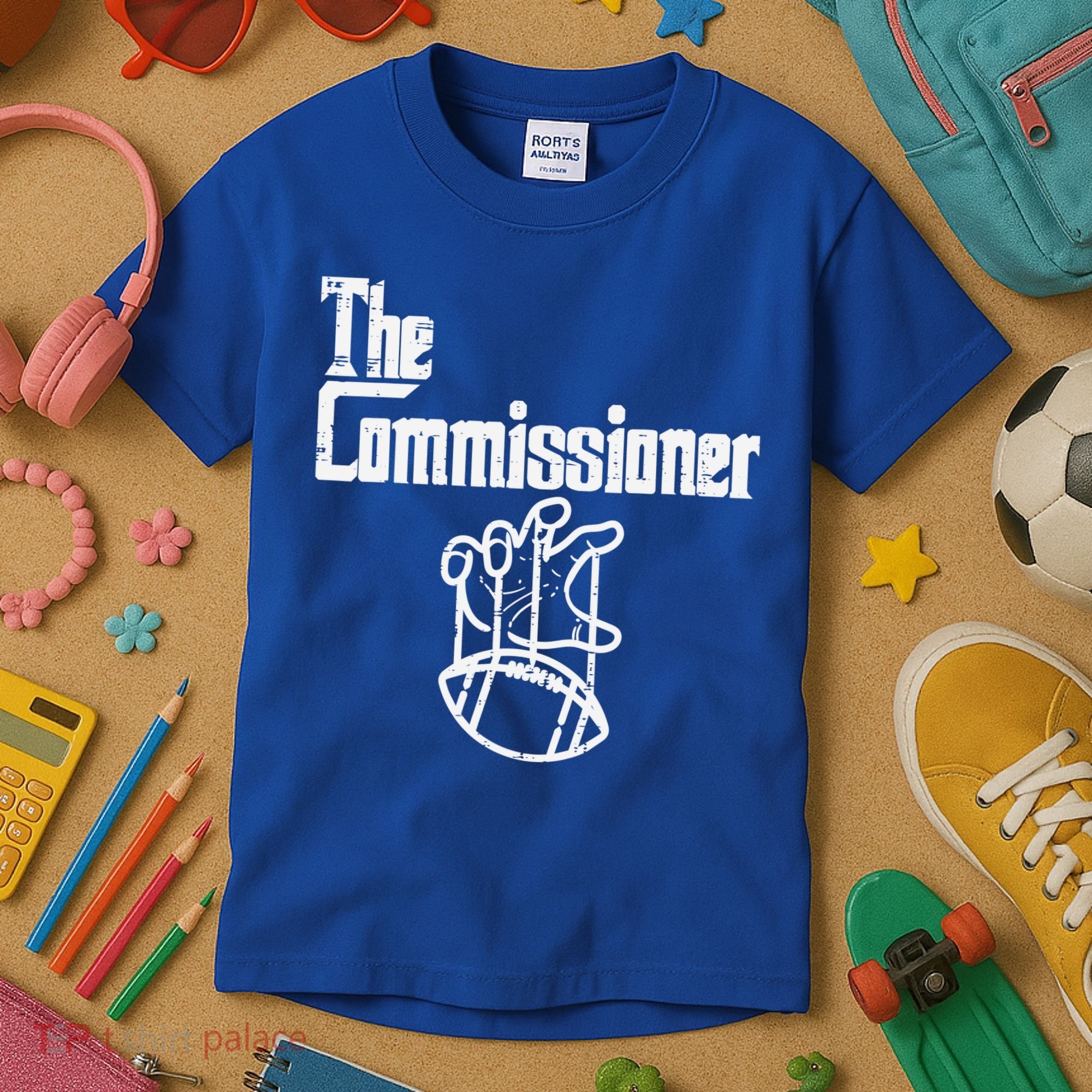 The Commissioner Fantasy Football Commish FFL Kids T-Shirt