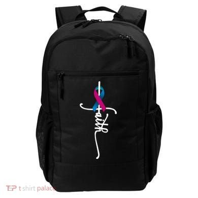 Thyroid Cancer Faith Thyroid Cancer Awareness Support Great Gift Backpack