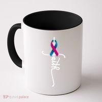 Thyroid Cancer Faith Thyroid Cancer Awareness Support Great Gift Coffee Mug thumb 0