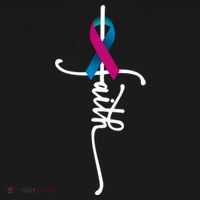Thyroid Cancer Faith Thyroid Cancer Awareness Support Great Gift Women's Hoodie thumb 2