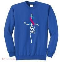 Thyroid Cancer Faith Thyroid Cancer Awareness Support Great Gift Sweatshirt thumb 0