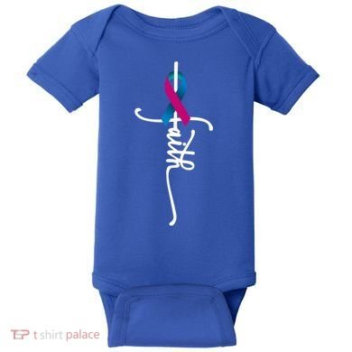 Thyroid Cancer Faith Thyroid Cancer Awareness Support Great Gift Baby Bodysuit