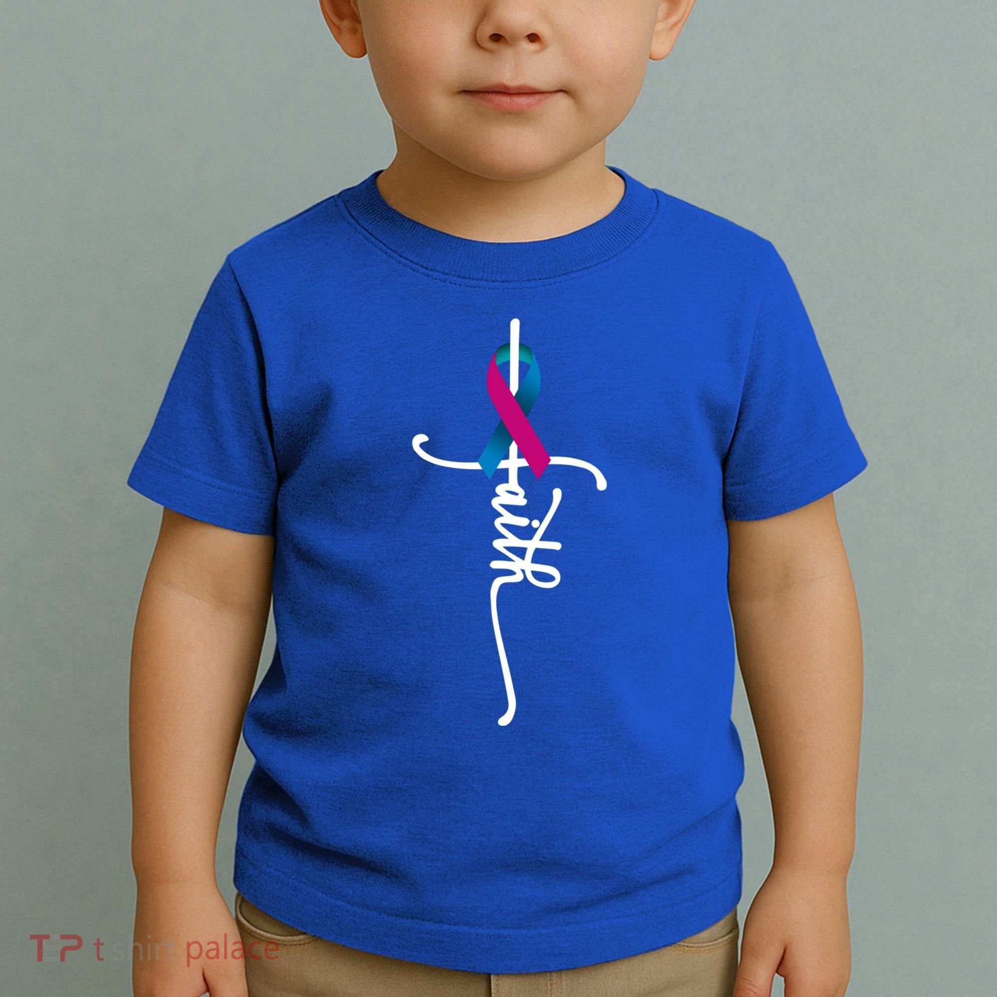Thyroid Cancer Faith Thyroid Cancer Awareness Support Great Gift Toddler T-Shirt