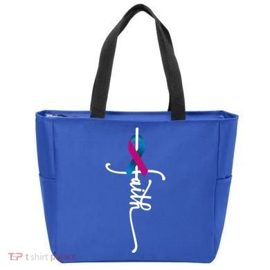 Thyroid Cancer Faith Thyroid Cancer Awareness Support Great Gift Tote Bag