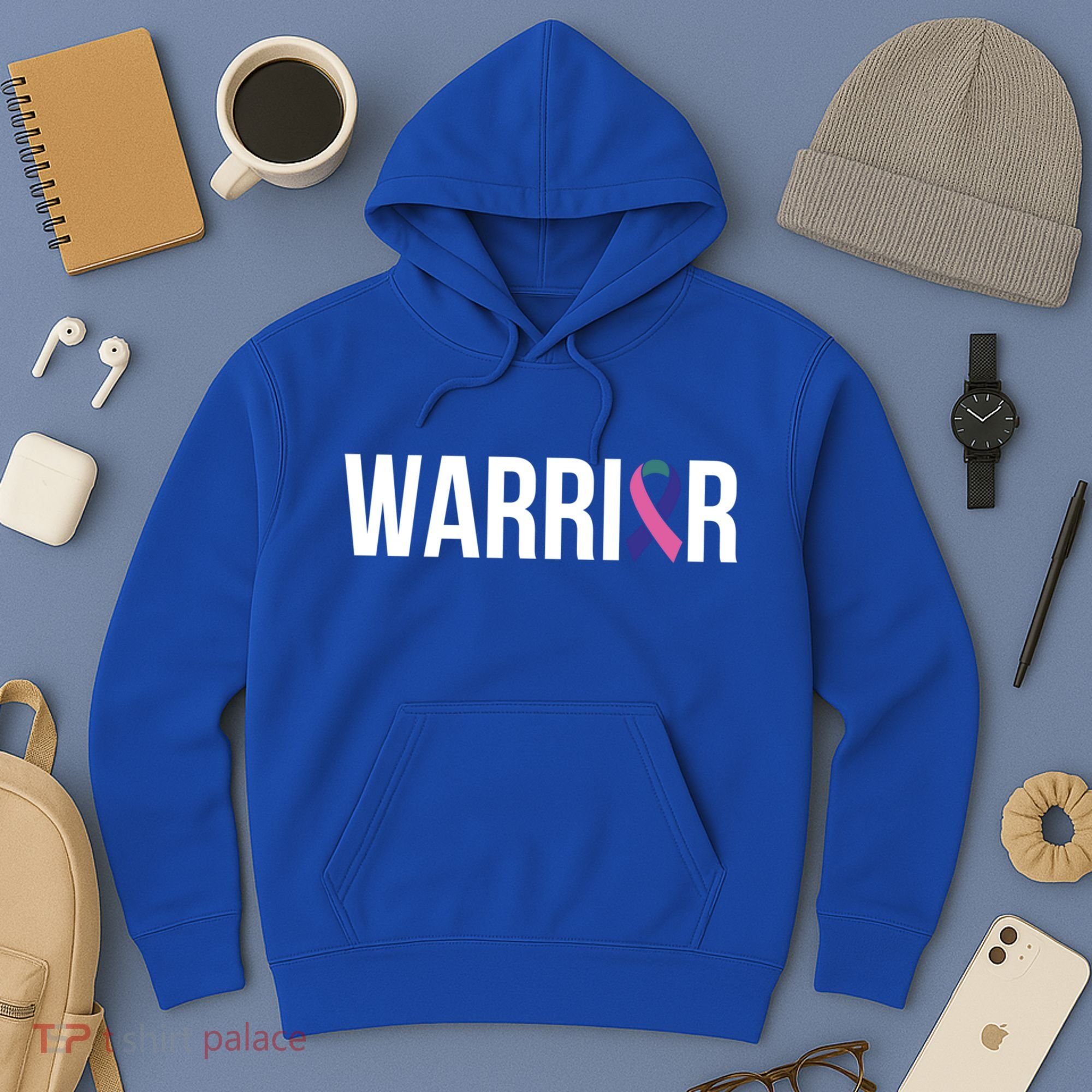 Thyroid Cancer Fight Cancer Ribbon Great Gift Hoodie