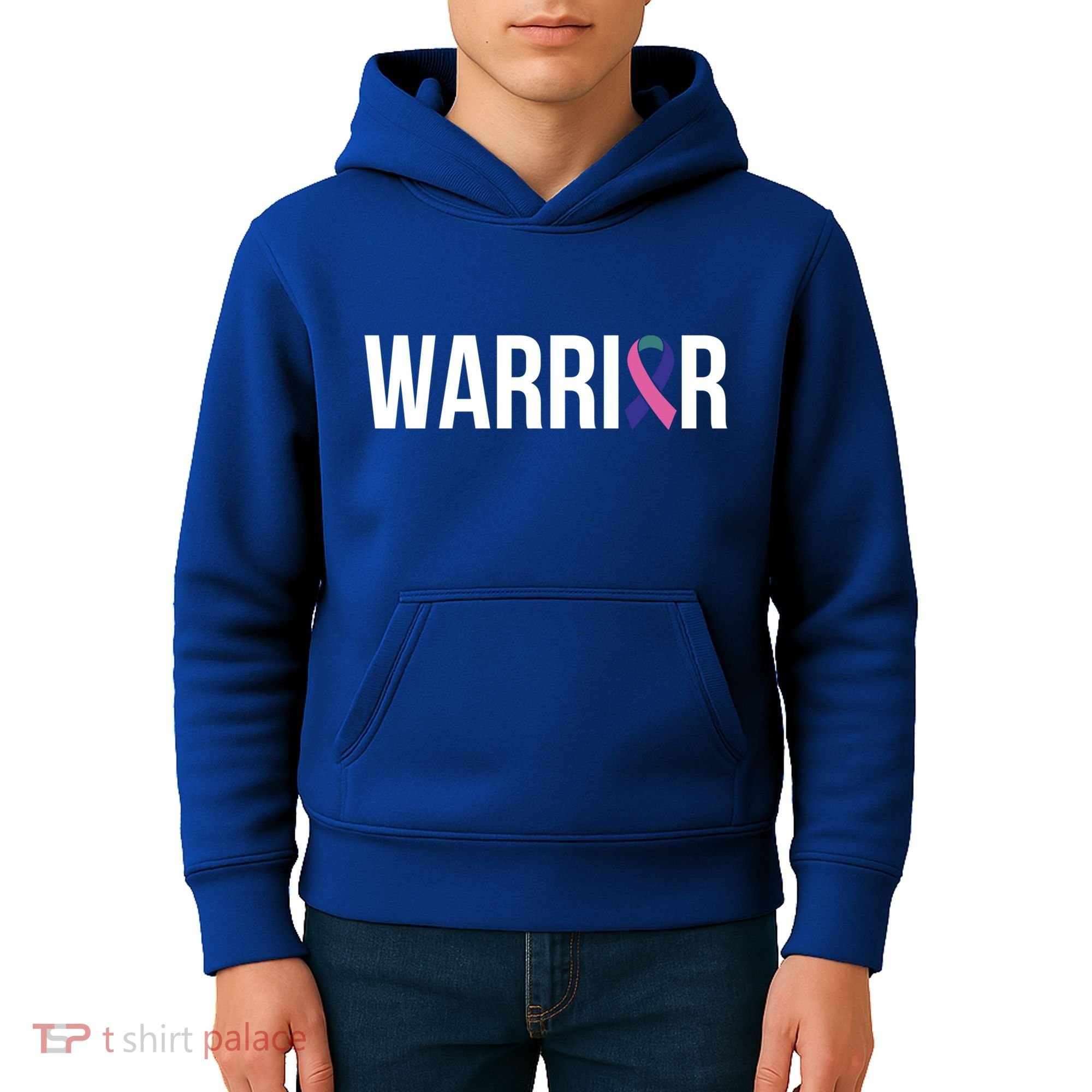 Thyroid Cancer Fight Cancer Ribbon Great Gift Kids Hoodie
