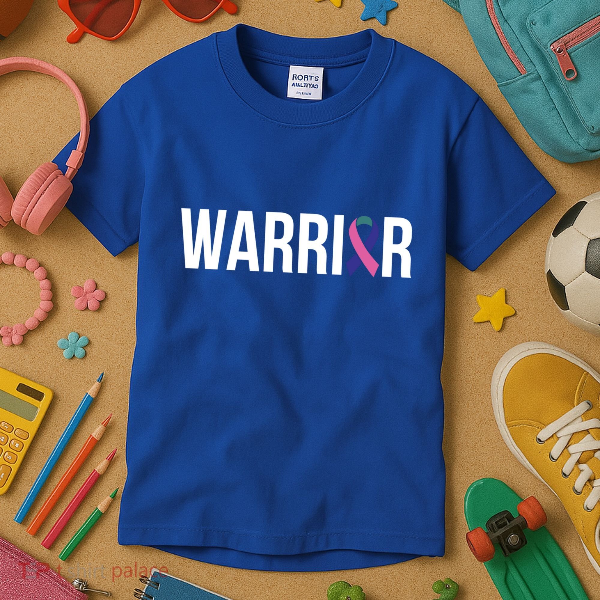 Thyroid Cancer Fight Cancer Ribbon Great Gift Kids T-Shirt