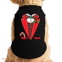 Tuxedo Christmas Fancy Xmas Costume Tux Doggie Tank thumb 0