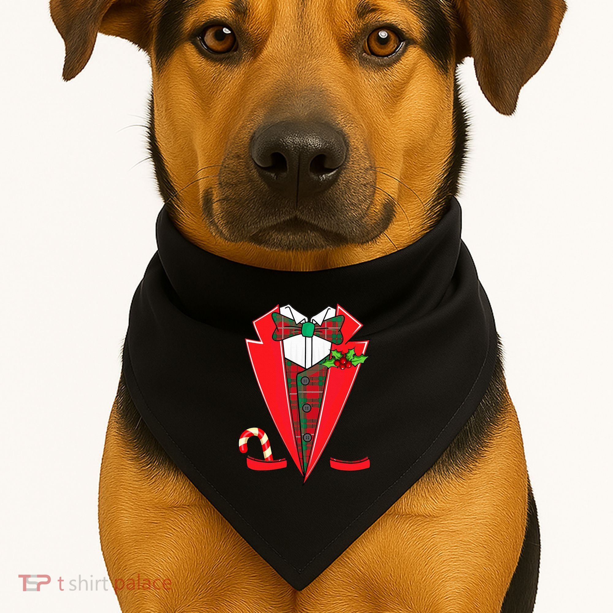Tuxedo Christmas Fancy Xmas Costume Tux USA-Made Doggie Bandana