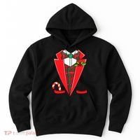 Tuxedo Christmas Fancy Xmas Costume Tux Hoodie thumb 0