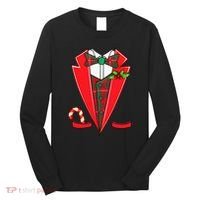 Tuxedo Christmas Fancy Xmas Costume Tux Long Sleeve Shirt thumb 0