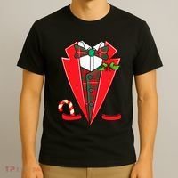 Tuxedo Christmas Fancy Xmas Costume Tux T-Shirt thumb 3