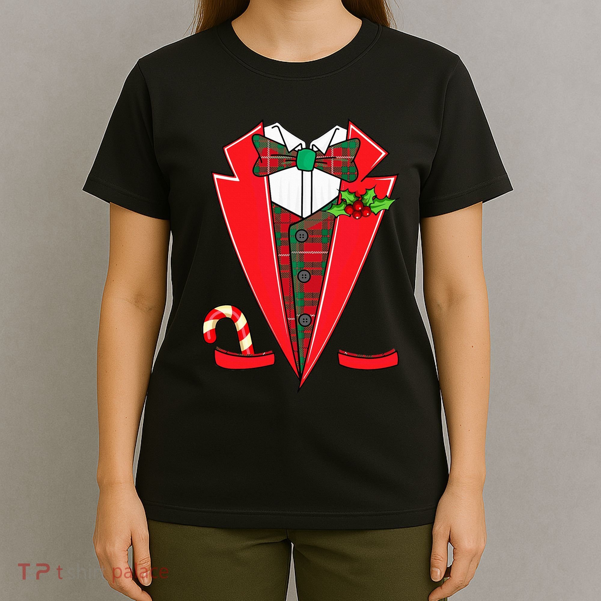 Tuxedo Christmas Fancy Xmas Costume Tux T-Shirt